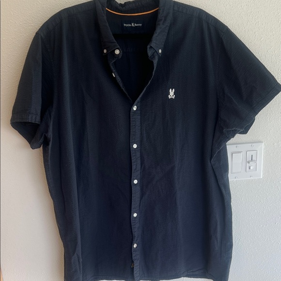 Psycho Bunny Men's Navy Button-Down Shirt XXXL - Picture 4 of 6